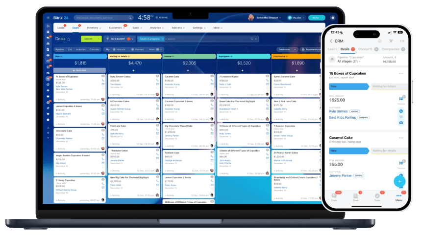 Interface Bitrix24 - Mobile